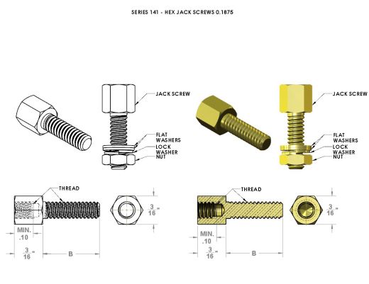 0.1875英寸六角千斤顶螺钉缩略图